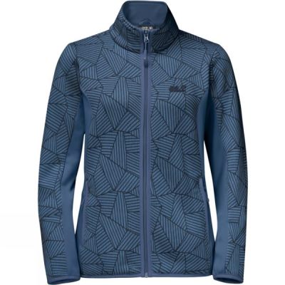 Chaqueta Lana Jack Wolfskin Forest Leaf Mujer - Azul Marino - Chile UNF087165